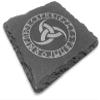 Samunshi Slate Coasters, Odin’s Three Horns with Runes, 4-Piece Set view 3