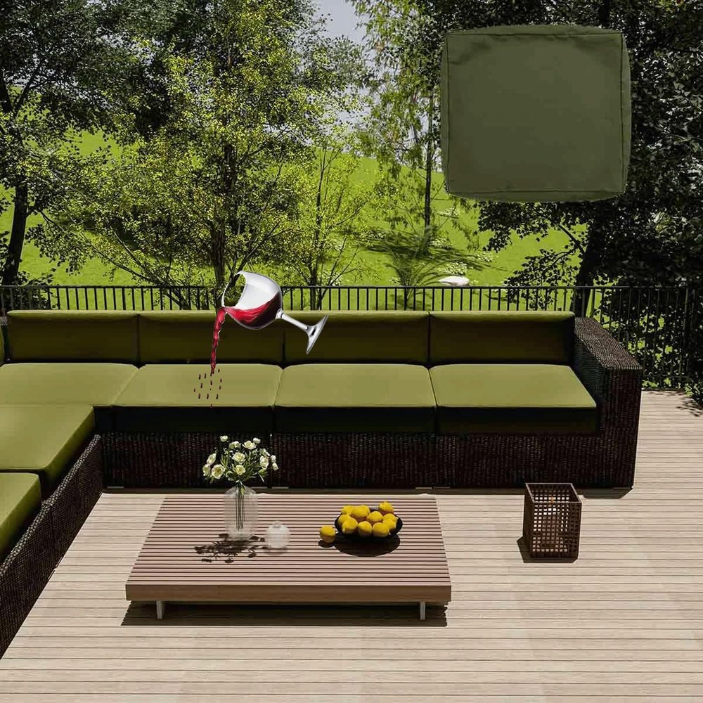 MCNDSI Outdoor Sofa Cushion Cover, Waterproof, Color 15, 50 x 45 x 10 cm