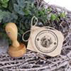 Dekolando Personalized Clumber Spaniel Dog Address Stamp, Round 40 mm Wood Stamp view 4