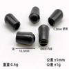 Rubber End Caps and Screw Caps, 10-Pack, 2.519 mm Inner Diameter, White view 2