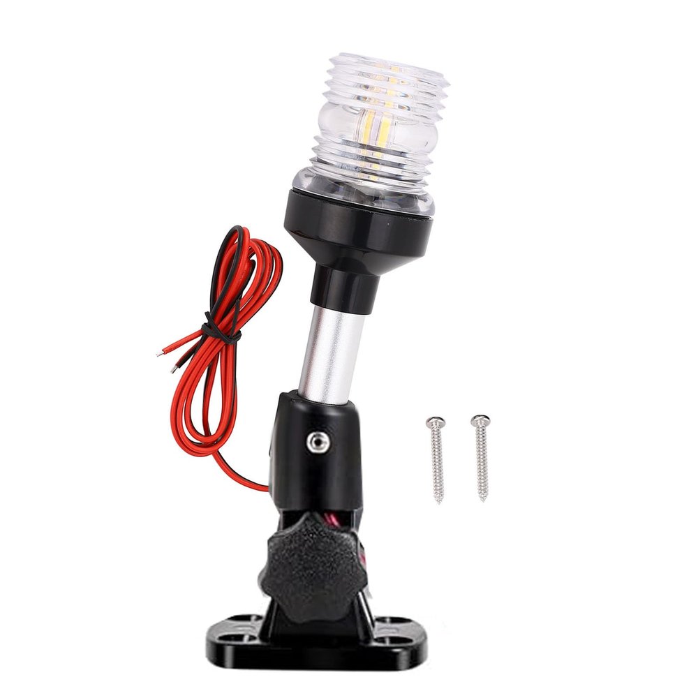 Fabater LED Anchor Light, 9-Inch Folding Stern Light for Boats, IP67 Waterproof, 3 NM Visibility