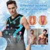 Activheld Slimming Vest for Men, Ionic Shaping Vest, Black Blue + White Blue, M view 2