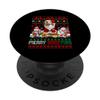 Merry Christmas Woof Sweater Santa Australian Shepherd PopSockets with Interchangeable PopGrip view 1