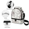 NQLYUT Double-Deck Insulated Lunch Bag for Adults, Floral Pattern view 3