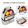 NQLYUT Double-Deck Insulated Lunch Bag for Adults, Floral Pattern view 4