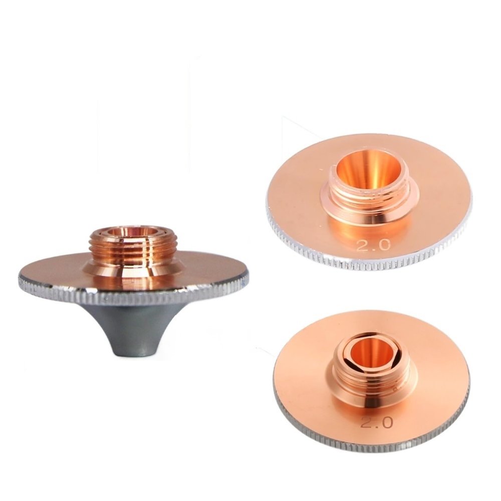 Laser Nozzle, Single/Double Chrome Layer, 28 mm Diameter, H15, 0.8–4.0 Caliber, for Fiber Laser Cutting Head (3.5 mm, Single Layer)