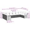 Juroupi 10-Piece Garden Sofa Set with Cushions, Black Poly Rattan view 3