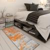QQrunner Non-Slip Abstract Hallway Runner Rug, 90 x 280 cm, Washable, Orange view 2