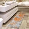 QQrunner Non-Slip Abstract Hallway Runner Rug, 90 x 280 cm, Washable, Orange view 3