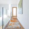 QQrunner Non-Slip Abstract Hallway Runner Rug, 90 x 280 cm, Washable, Orange view 4