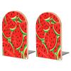Large Wooden Bookends with Red Watermelons, 2-Pack view 1
