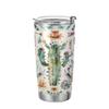JUMBEAR Beautiful Cactus Stainless Steel Tumbler, Vacuum-Insulated, Double-Wall, Powder-Coated, Leakproof, Travel Mug, 590 ml view 1