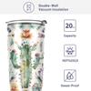 JUMBEAR Beautiful Cactus Stainless Steel Tumbler, Vacuum-Insulated, Double-Wall, Powder-Coated, Leakproof, Travel Mug, 590 ml view 4
