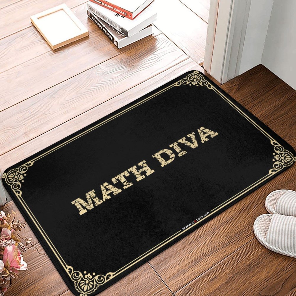 STUDE Large Outdoor Doormat, Math Diva Fall Design, 65 x 90 cm