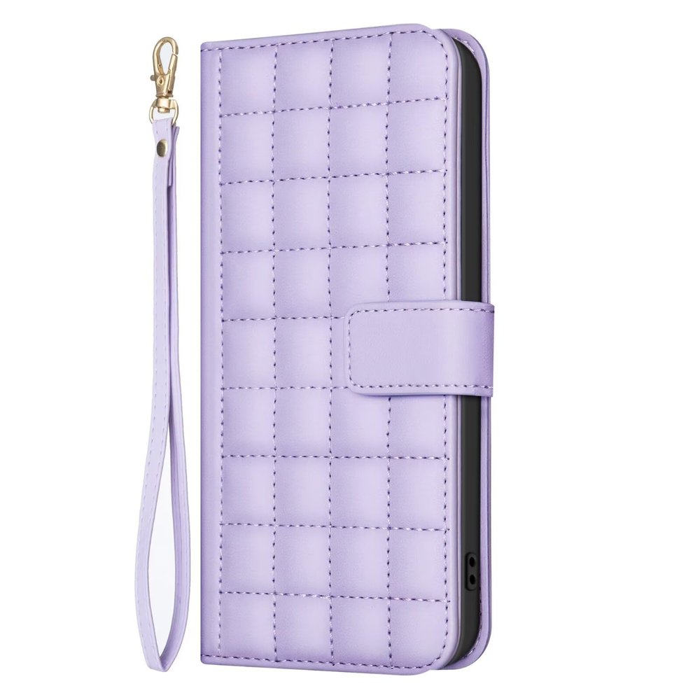 xinyunew Case for Motorola Moto G73, Litchi Leather Wallet Cover with Card Slots, Magnetic Closure, Stand Function and RFID Blocking, Purple