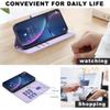 xinyunew Case for Motorola Moto G73, Litchi Leather Wallet Cover with Card Slots, Magnetic Closure, Stand Function and RFID Blocking, Purple view 4