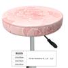 Round Velvet Bar Stool Cover with Thin 3-Layer Padding, Abstract Pink Flower view 4