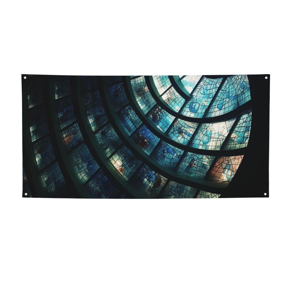 Large Customizable Banner, Curved Glass Flag, Size M