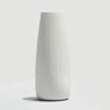 Modern Tall Ceramic Flower Vase, White, 30 × 9 cm, No. 280 view 1