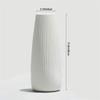 Modern Tall Ceramic Flower Vase, White, 30 × 9 cm, No. 280 view 4