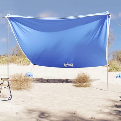 AUVYI Blue Beach Shade Tent with Sandbags, 304 × 300 cm, Polyester and Steel, 305 × 300 × 213 cm