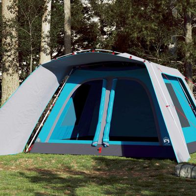 AUVYI 9-Person Family Tent with Porch, Blue, Quick-Release, 190T Polyester, 563 x 328 x 229 cm