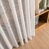 BESTORI Cabinet Curtains for Kitchen Cabinets and Wardrobes, Privacy Curtain with Hook-and-Loop Fastener, Semi-Transparent Tulle, White, 90 x 200 cm view 2