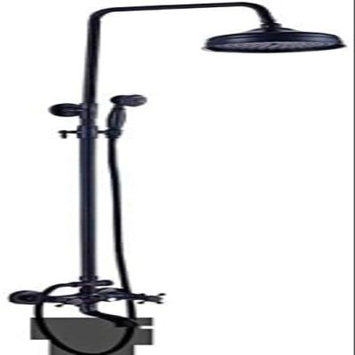 ORB Antique Modern Shower Combo Set with 8-Inch Brass Showerhead