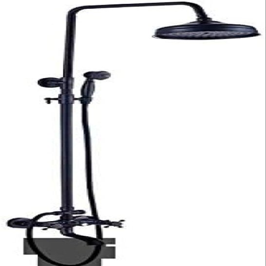 ORB Antique Modern Shower Combo Set with 8-Inch Brass Showerhead