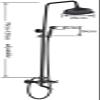 ORB Antique Modern Shower Combo Set with 8-Inch Brass Showerhead view 2