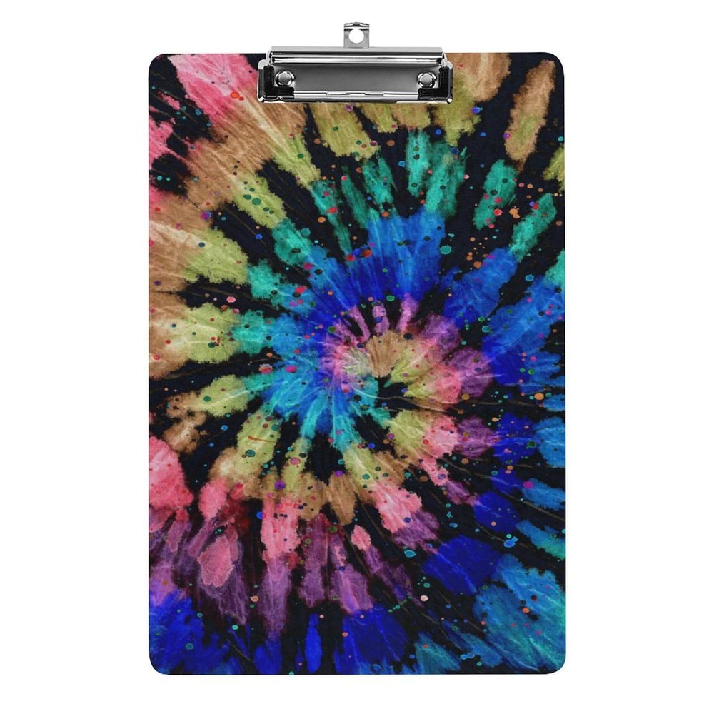Tie-Dye A4 Clipboard Folder with Low-Profile Clip