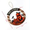 Wzxhew #2024 Halloween Hanging Pumpkin Wooden Sign, Halloween Welcome Sign, Front Door Decor, Party Supplies (E, One Size) view 2