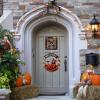 Wzxhew #2024 Halloween Hanging Pumpkin Wooden Sign, Halloween Welcome Sign, Front Door Decor, Party Supplies (E, One Size) view 3