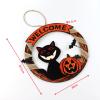 Wzxhew #2024 Halloween Hanging Pumpkin Wooden Sign, Halloween Welcome Sign, Front Door Decor, Party Supplies (E, One Size) view 4