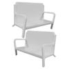 STOBOK 2-Pack Sofa-Shaped Business Card Holders, White ABS view 1