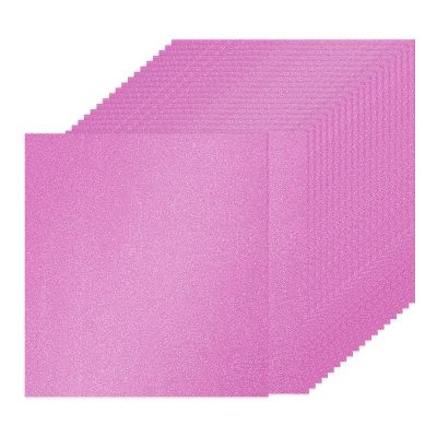 PATIKIL 40 Sheets Dark Pink Glitter Cardstock, 12 x 12 in, 250 gsm
