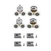 Shower Door Rollers, 4/8 Pieces, Zinc Alloy Twin Top Replacement Rollers for 12–14 mm Glass (4 Pieces) view 1