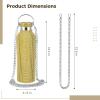 750 ml Portable Rhinestone Glitter Insulated Stainless Steel Water Bottle view 3