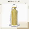 750 ml Portable Rhinestone Glitter Insulated Stainless Steel Water Bottle view 4