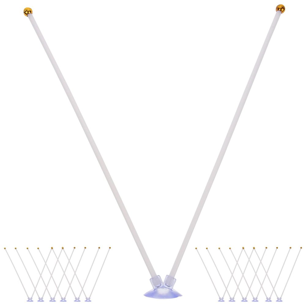 Happyyami 20-Piece Plastic Flagpole Holders with Suction Cups for Cars