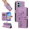 XFDSFDL PU Leather Flip Cover for Xiaomi Redmi 10 Prime+ 5G, 6.58-inch, Almond Tree Pattern, Stand, Wallet, Purple view 2