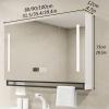 CATANK Solid Wood Medicine Cabinet with LED Mirror and Storage view 3