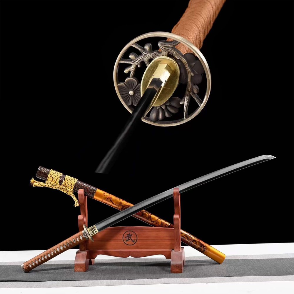 103 cm Japanese Samurai Katana with Wooden Scabbard