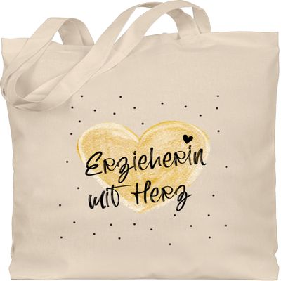 Shirtracer Cotton Tote Bag – Preschool Teacher with Heart