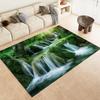 Waterfall Jungle Landscape Rug for Bedroom and Living Room, Washable Short-Pile Flannel Rug, Non-Slip, 120 x 170 cm view 1