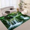 Waterfall Jungle Landscape Rug for Bedroom and Living Room, Washable Short-Pile Flannel Rug, Non-Slip, 120 x 170 cm view 2