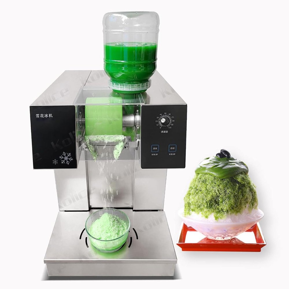 RayGenius 180 kg/24 h Korean Snowflake Ice Machine, Commercial High-Performance Milk/Mango Bingsu Shaver, 220 V, 60 kg