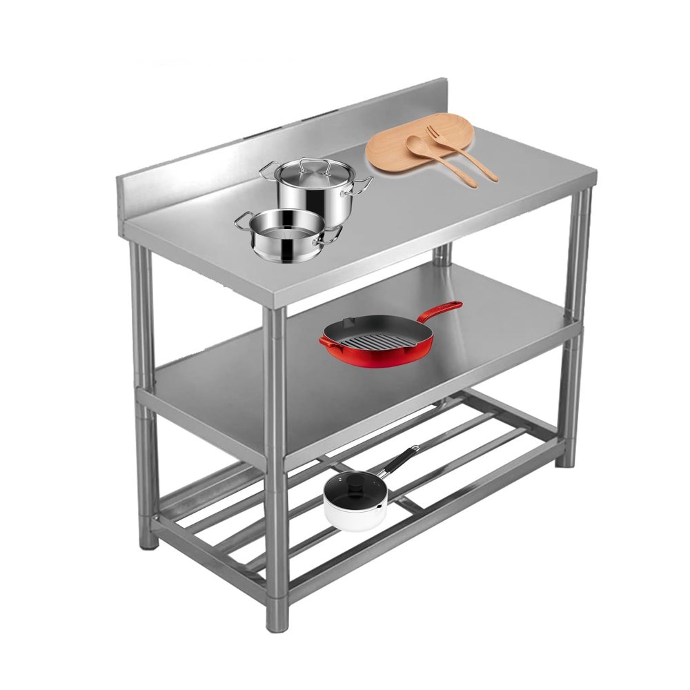 ZDHFFFUK Stainless Steel Work Table for Food Preparation
