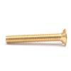 Brass Slotted Flat Head Screw - DIN 963 - Yellow (M6 x 30, 10 pcs.) view 2