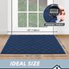 WLHHBO Indoor Doormat, Non-Slip, Low-Profile, Washable, Brown (Blue, 81.3 x 81.3 cm) view 2